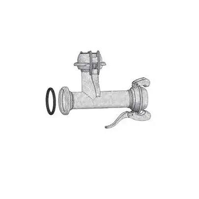 Camlock Tee with “Male” Branch Galvanized  Diameter: 50–300 mm  