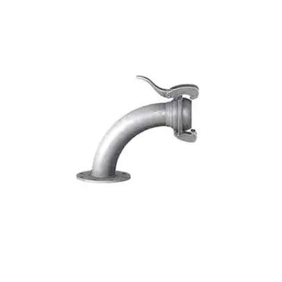 90° Camlock Elbow “Male” Flange Galvanized  Diameter: 50–300 mm  