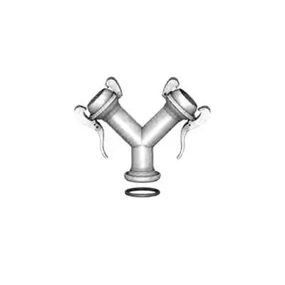 Camlock Y-Tee with “Male” Outlet Galvanized  Diameter: 50–300 mm  
