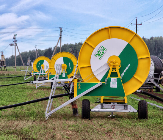Reel-Type Irrigation Machine 300/110 with Sprinkler Boom for Field Irrigation  
